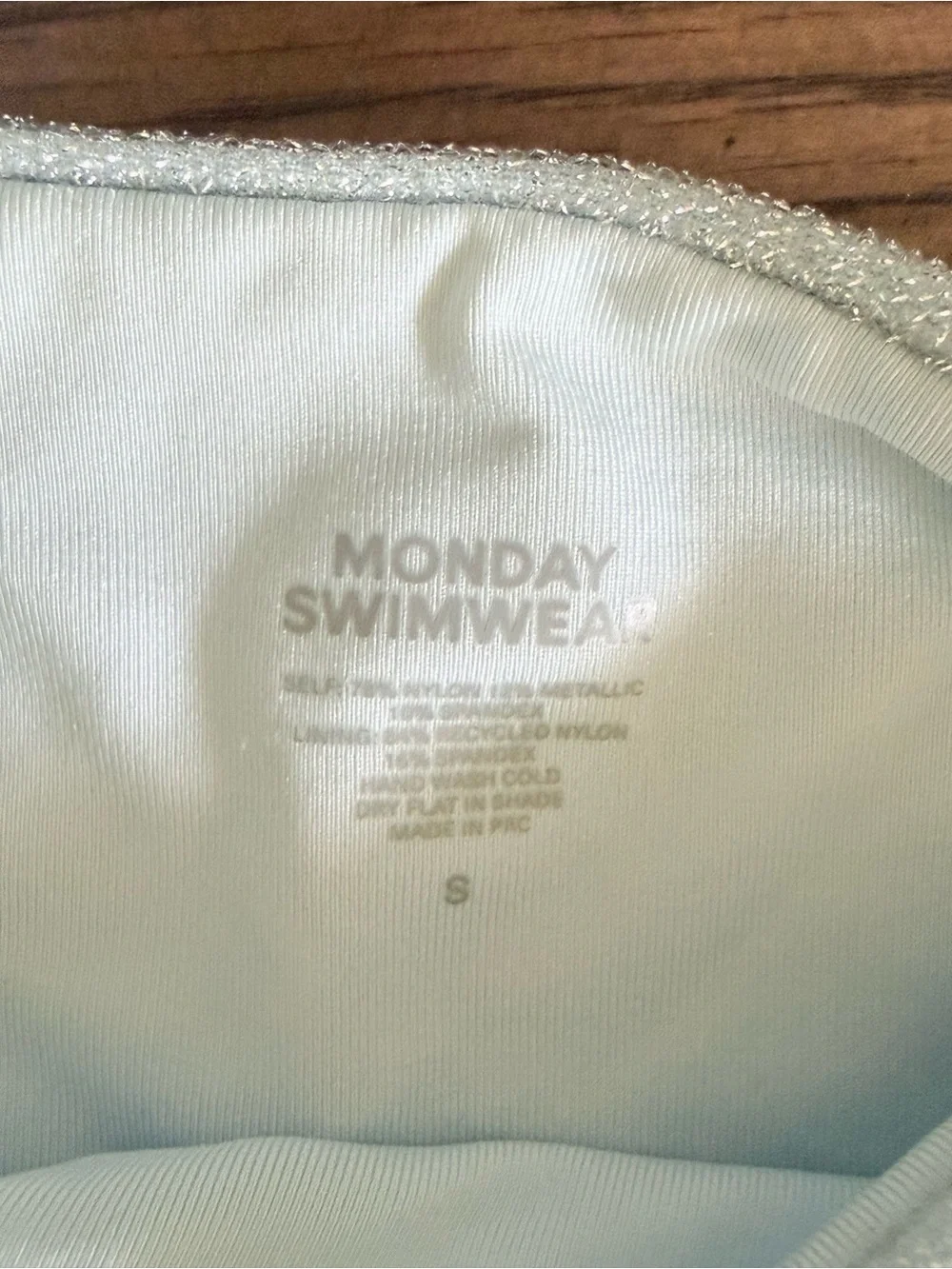 Monday Swimwear Sparkle Pale Blue Tie-Side Bikini